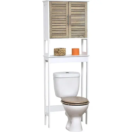 Tendance kupatilski ormarić sa 2 vrata i 1 policom STOCKHOLM 63X23X179CM MDF BAMBUS Bela