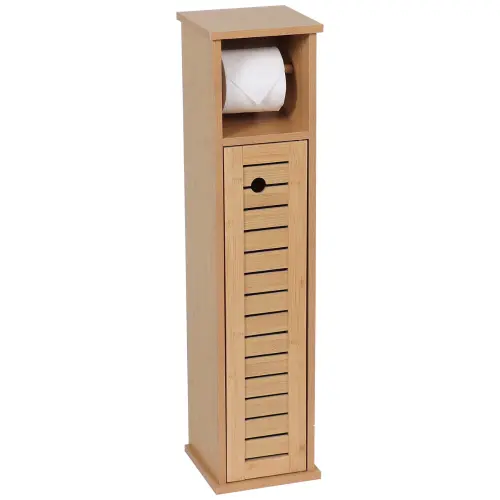 Tendance Držač toalet papira sa ostavom TRINIDAD 18X18X75CM MDF BAMBOO 9912764