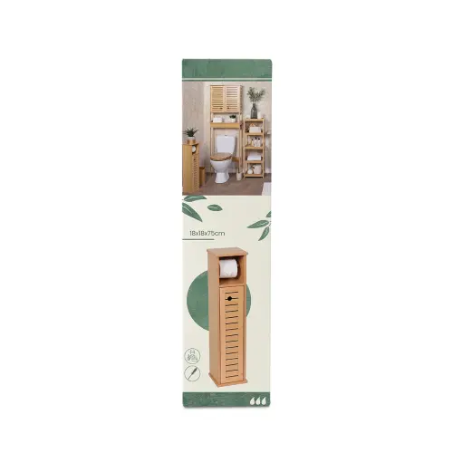 Tendance Držač toalet papira sa ostavom TRINIDAD 18X18X75CM MDF BAMBOO 9912764