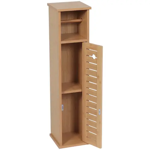 Tendance Držač toalet papira sa ostavom TRINIDAD 18X18X75CM MDF BAMBOO 9912764