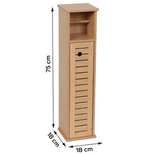 Tendance Držač toalet papira sa ostavom TRINIDAD 18X18X75CM MDF BAMBOO 9912764