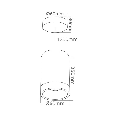 Braytron GU10 Viseći Spot Okrugli Beli BH04-00400