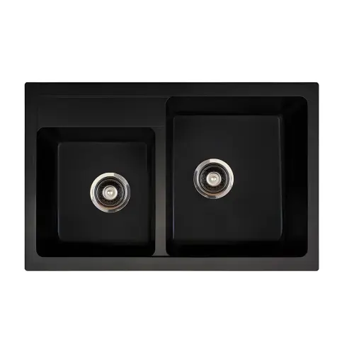 Metalac X Granit Quadro PLUS 2D 780X500 fi 90 sa sifonom Crna 171004