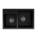 Metalac X Granit Quadro PLUS 2D 780X500 fi 90 sa sifonom Crna 171004