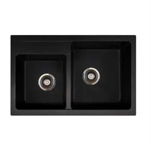 Metalac X Granit Quadro PLUS 2D 780X500 fi 90 sa sifonom Crna 171004