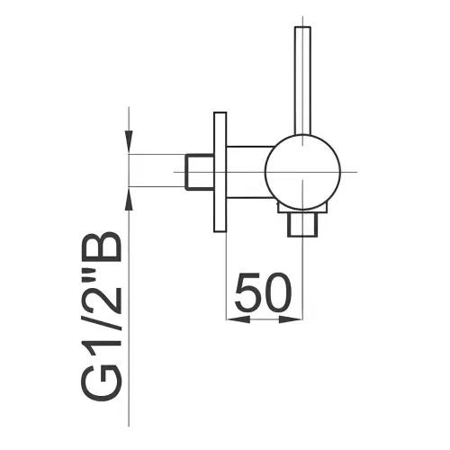 Herz Unitas baterija Fresh F40 za tuš kadu 00434