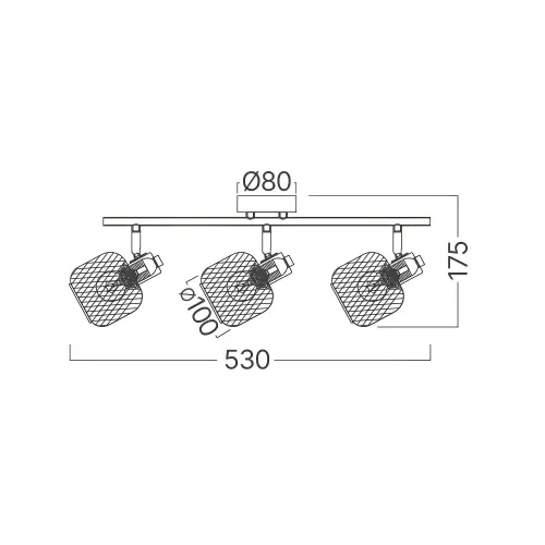 Braytron Plafonjera 3-Glava E14 Drvo BV03-00012