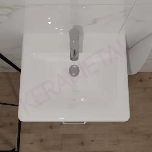 Kolpa ormarić sa umivaonikom i fiokom Evelin OUE II 55cm Gray/Antracite 562060