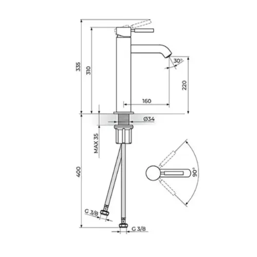 Rosan Gee.O za lavabo Visoka JG30109