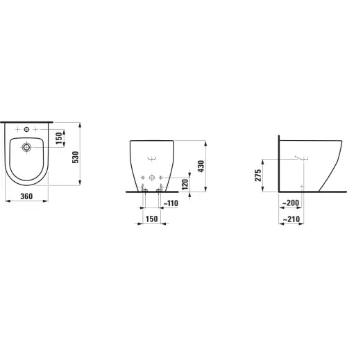 Laufen PRO bide podni 8.3295.2.000.302.1