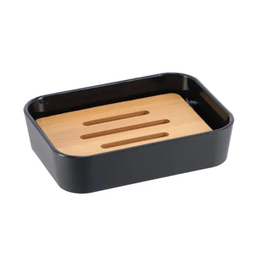 Tendance Posuda za sapun 88X12X28CM ABS BAMBUS Crna 64110103