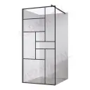 Astral Mega Tuš stena Black 90x200cm 8mm Leva