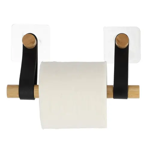 Tendance Držač toalet papira samolepljivi BAMBUS Crna 91043103