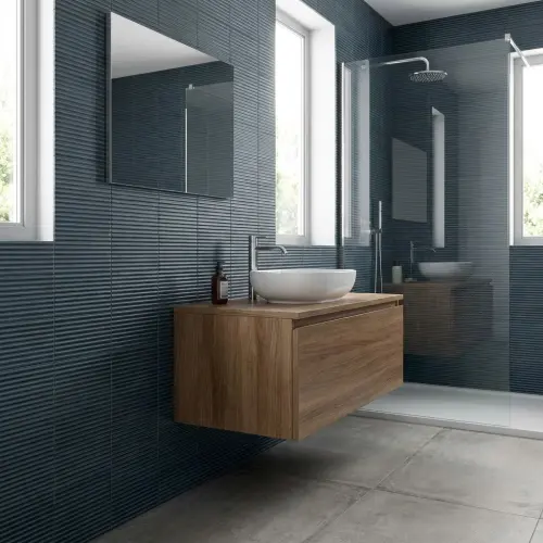 Marazzi Rice Blu Struttura Pleat 3d Lux 75x20cm M96L