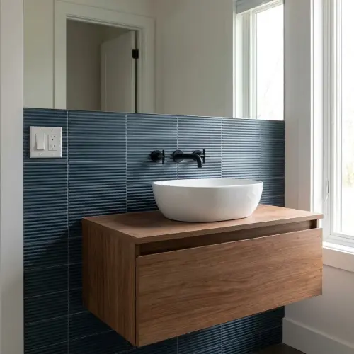 Marazzi Rice Blu Struttura Pleat 3d Lux 75x20cm M96L