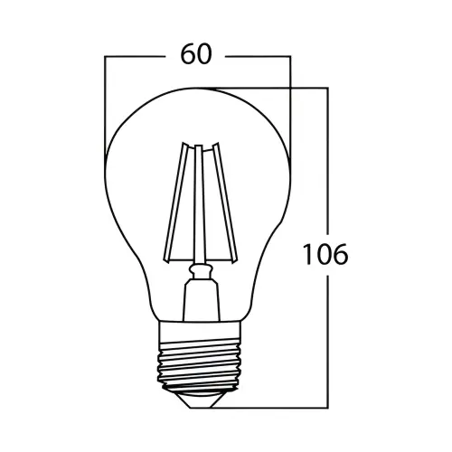 Braytron Dimabilna LED Filament Sijalica A60 8W E27 Providna 3000K BA38-60820