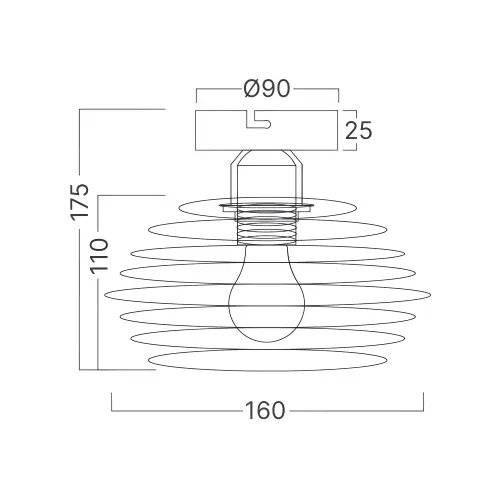 Braytron Plafonjera E27 Crni BV03-00083