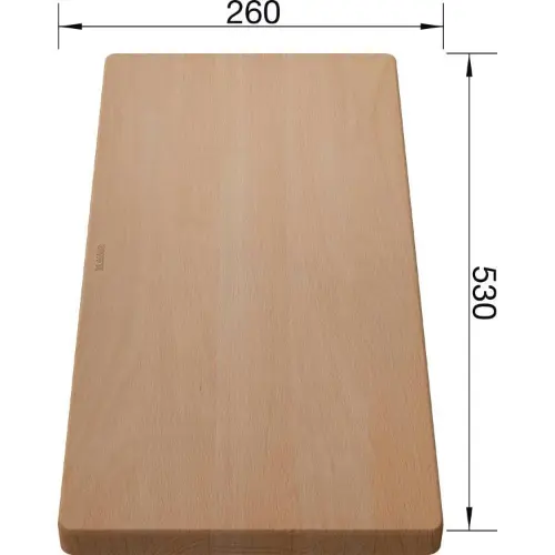 Blanco daska za sečenje drvo bukva 530x260x28mm 218313 - tehnički crtež