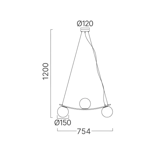 Braytron Visilica 3-Glava G9 Opal/Crni BV01-00116