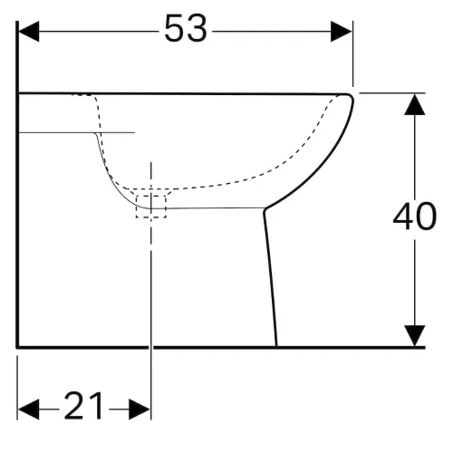 Geberit Selnova bide back to wall 500.289.01.1