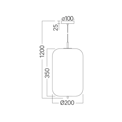 Braytron Visilica E27 Opal/Crni BV01-00101