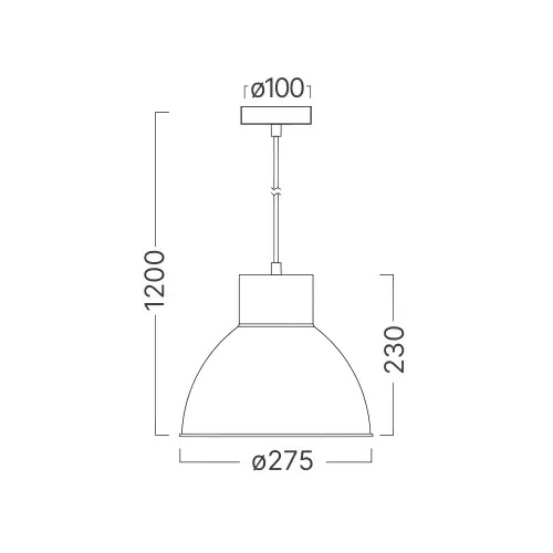 Braytron Visilica E27 Crni BV05-00042