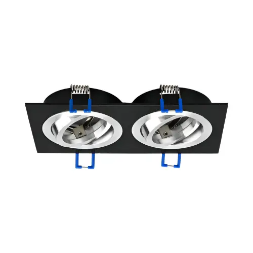 Braytron GU10 Ugradna Rozetna Kvadratna Dvostruka Crna BH03-00121