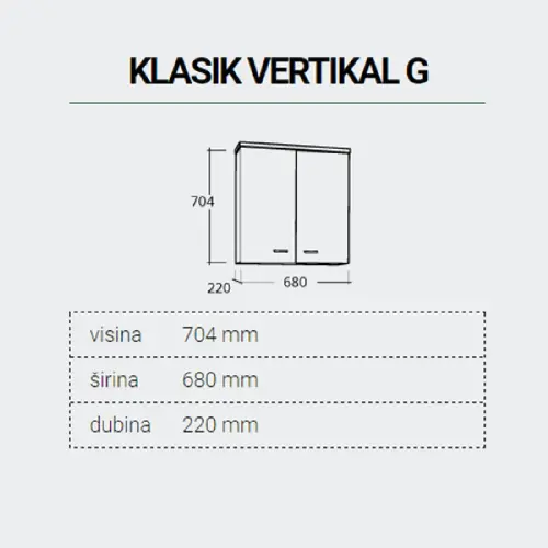 Pino Art ormarić Klasik 68x70