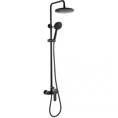 Inter Ceramic Usponski tuš 1f+rucica 5f+slavina torino sedal crna mat