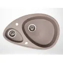 Metalac X Granit Elipse 780x500 fi 90 sa sifonom Beige 113012