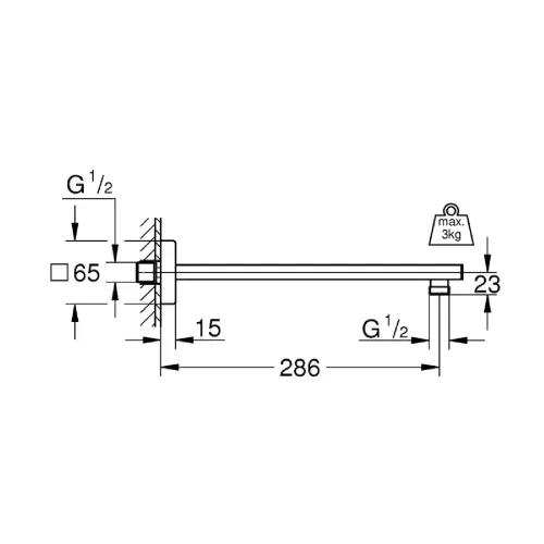 Grohe Rainshower držač tuš ruže 286mm 27709000
