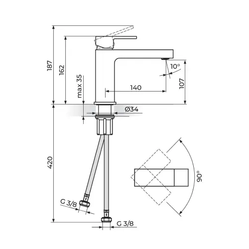 Rosan Quadro za lavabo M Size JQ30201
