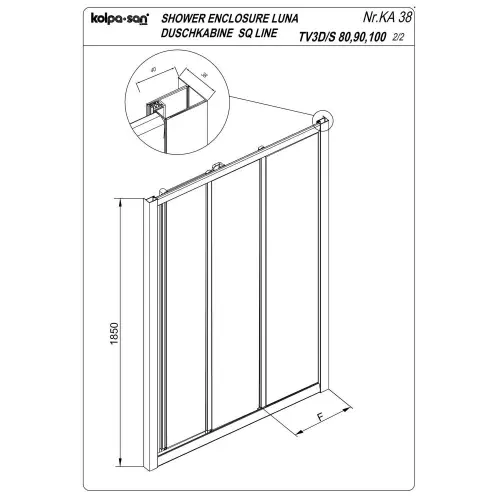 Kolpa TV3D/S Luna 100/K Silver 510670