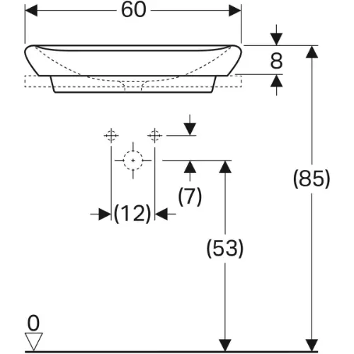Geberit MyDay lavabo 60cm 245460600