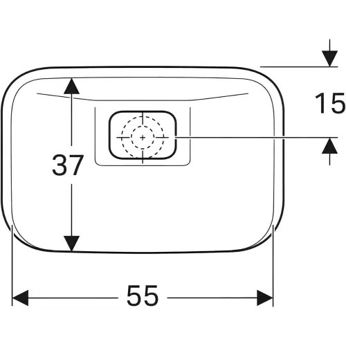 Geberit MyDay lavabo 60cm 245460600 - tehnički crtež