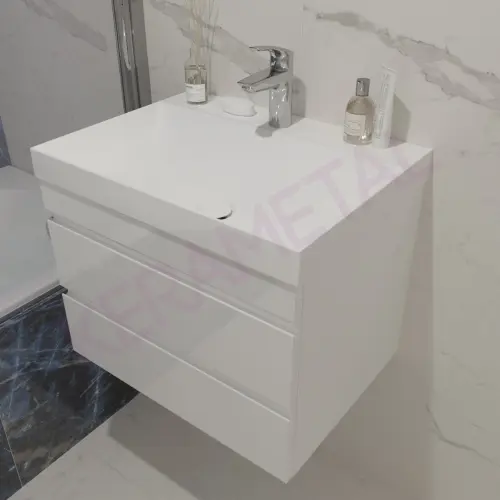 Kolpa San Naomi Set Delux 60cm Bela (Ormarić sa umivaonikom + Ogledalo/ormarić + Visoki ormarić)