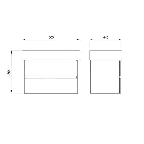 PLAZA KN-80 Donji sa 2 FIOKE sa Elegant 800x450/150