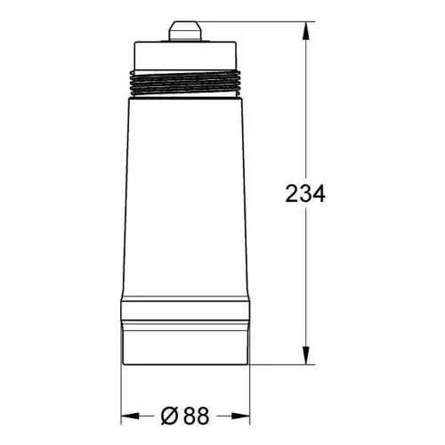 Grohe Blue aktivni karbonski filter 3000L 40547001 - tehnički crtež