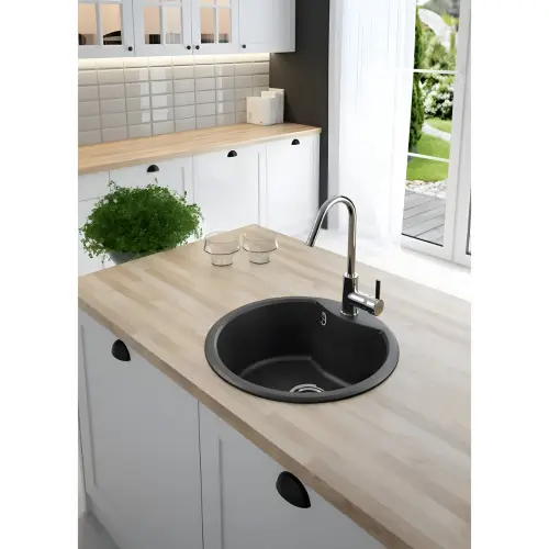 Deante Solis ZRS 2803 Okrugla sudopera Grafit 480X480/180mm