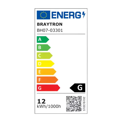 Braytron LED Stepenišna Svetiljka 12W Crni 3000K BH07-03301