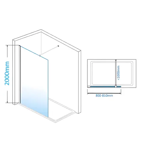 FONTE PARAVAN WALK IN 195x80/8mm