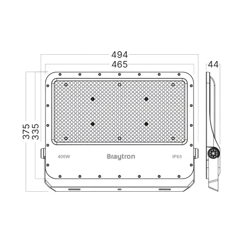 Braytron LED Reflektor 400W Sivi 6500K IP65 BT65-90532