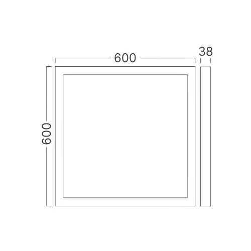 Braytron LED Panel Nadgradni 600X600 50W Beli CCT BP25-56680