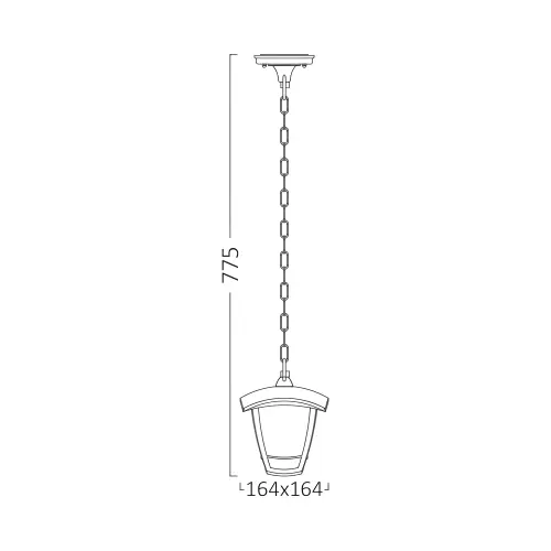 Braytron E27 Zidna Svetiljka Bronzani IP44 BG44-00606