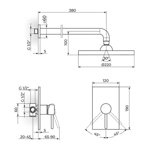 Rosan Zerro uzidna JZ31101 - tehnički crtež