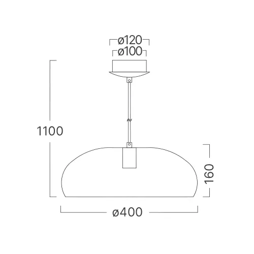 Braytron Visilica E27 Crni BV05-00031