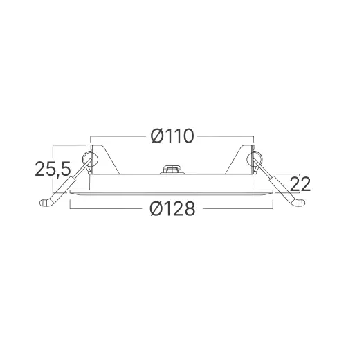 Braytron LED Panel Ugradni Okrugli 6W Beli 3000K BP01-60600