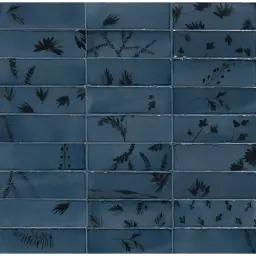 Marazzi Rice Blu Decoro Leaf Lux 5x15cm M96W