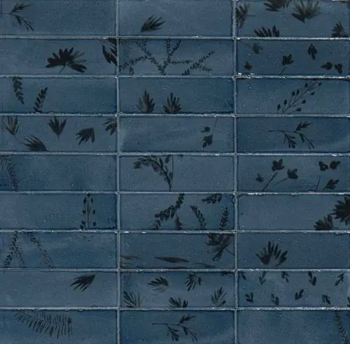 Marazzi Rice Blu Decoro Leaf Lux 5x15cm M96W