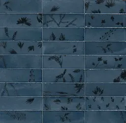 Marazzi Rice Blu Decoro Leaf Lux 5x15cm M96W
